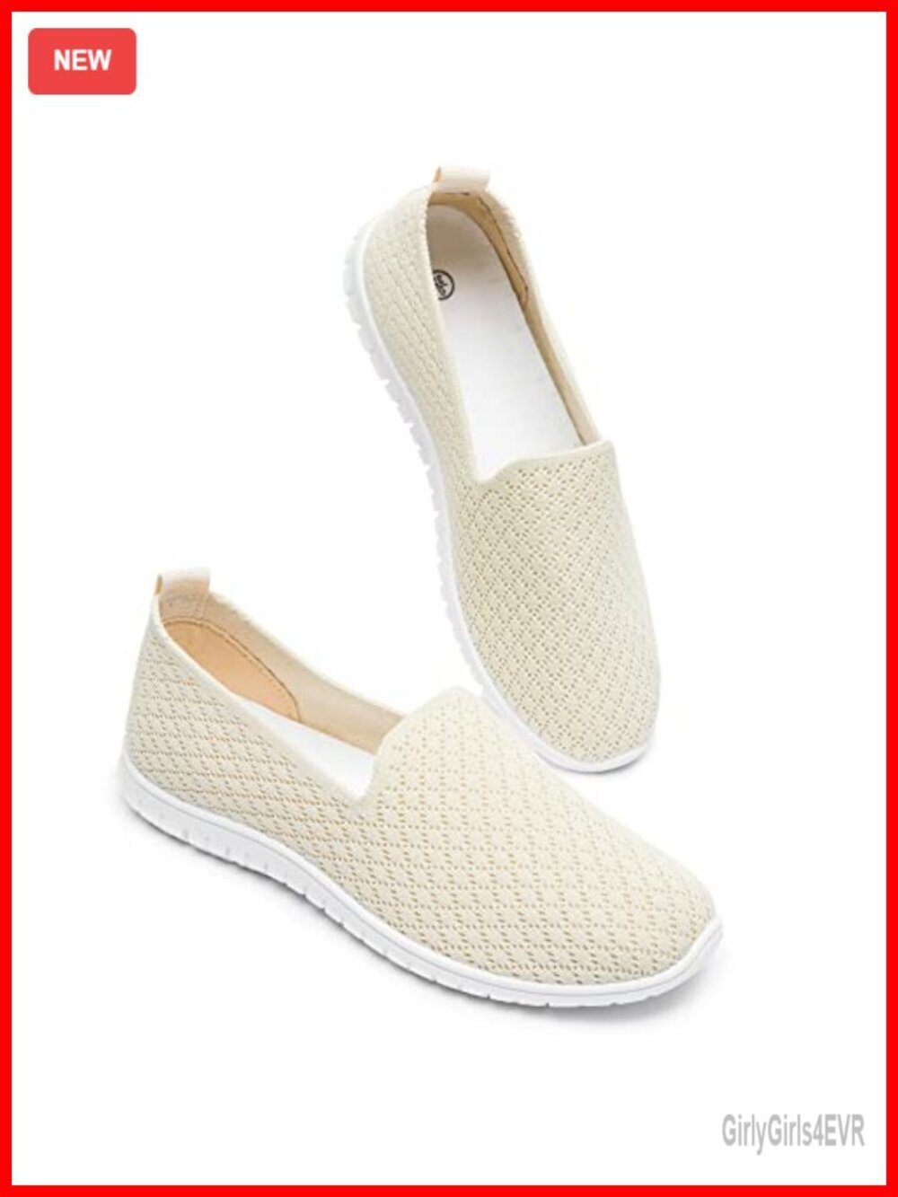 Breathable Mesh Slip On Flats Comfortable Walking Shoes